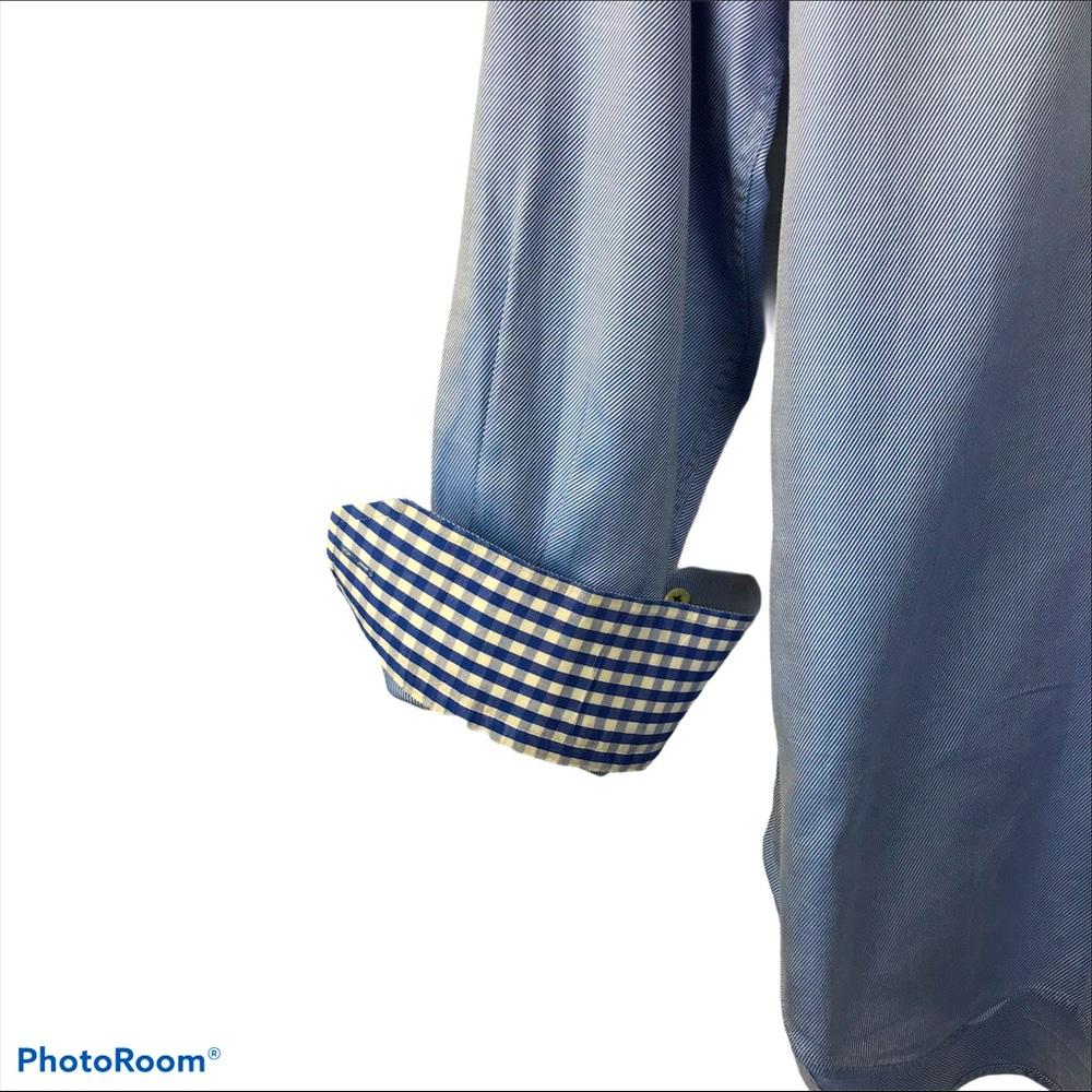 Peter Millar Blue Button Down W/Checked Cuffs - image 7